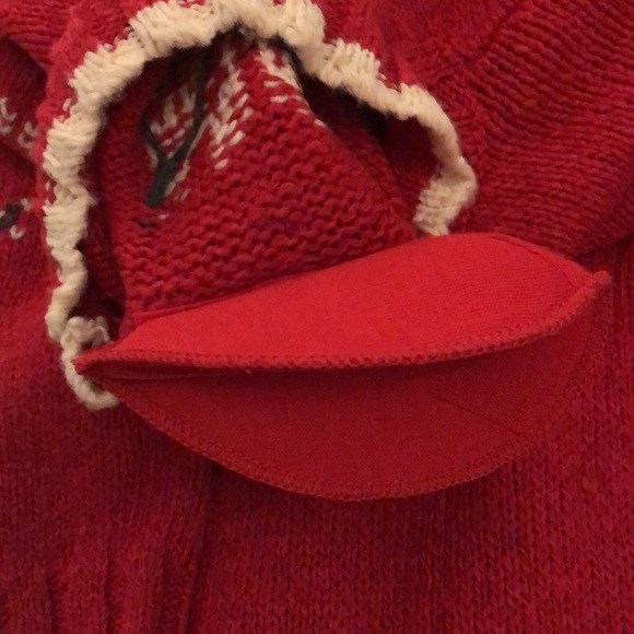 Liz Claiborne Lizwear Vintage Red Snowflake Christmas Sweater Shoulder Pads - Picture 8 of 8